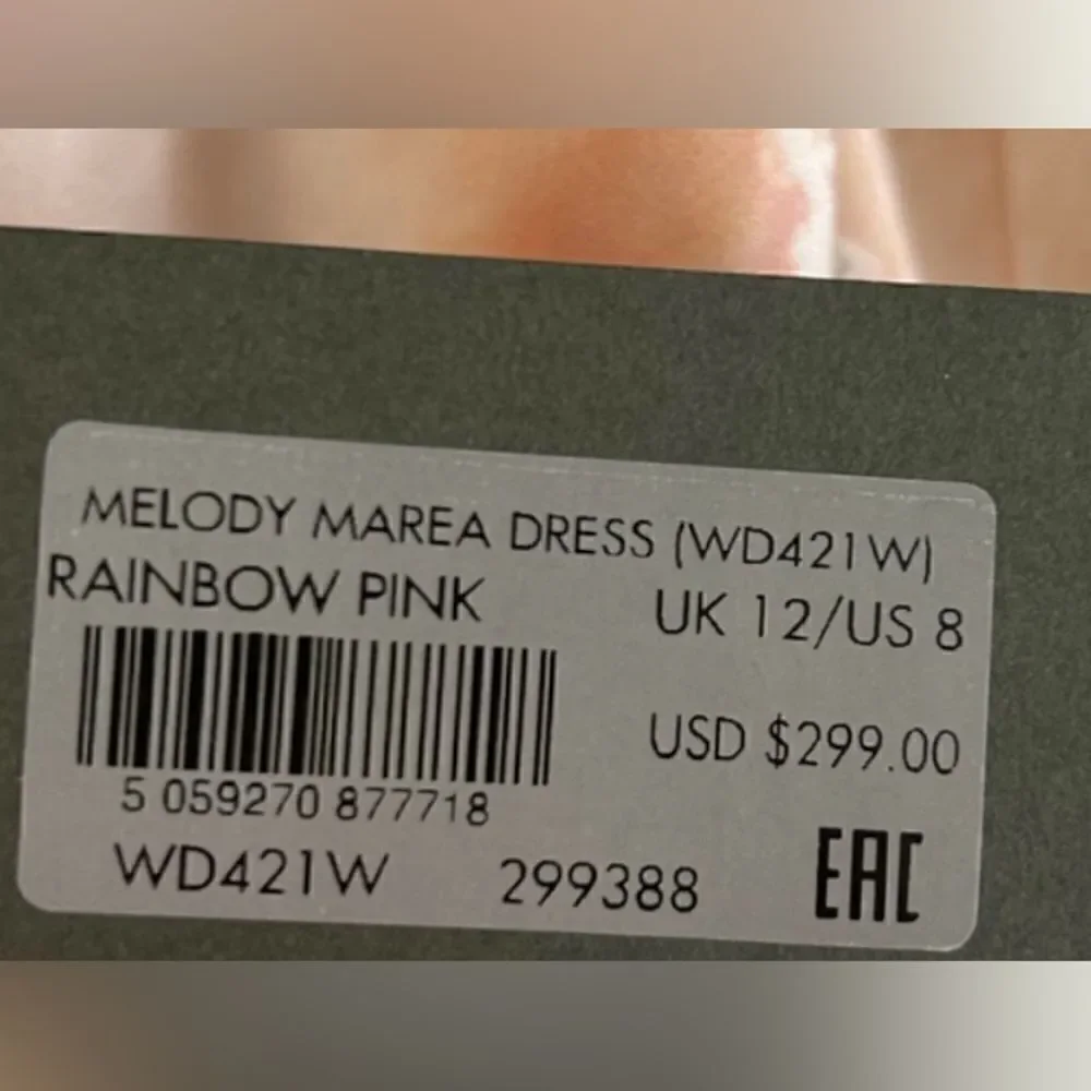 NWT All Saints Melody Marea Rainbow pink dress size 8 - Picture 5 of 5
